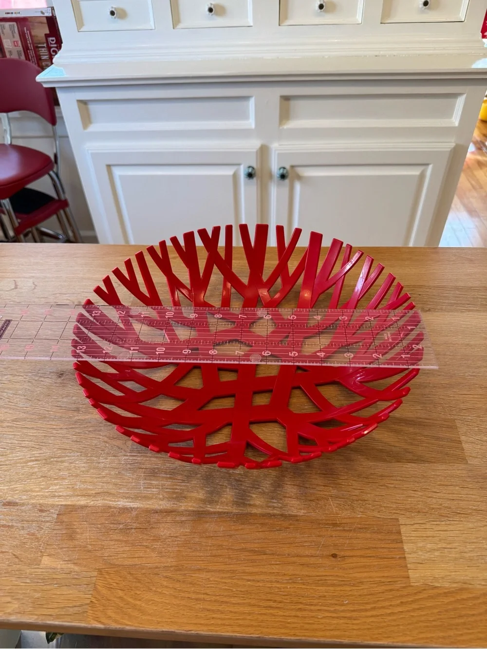 🍎 Mueller Austria Red Coral Branch Fruit Bowl | Modern Sculptural Basket
